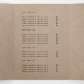 クラフト素朴シンプルロゴ3折パンフレット 三つ折りカード (内部中)