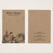 クラフト素朴ジュエリーネックレスフローラ表示 (正面&裏面)