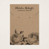 クラフト素朴ジュエリーネックレスフローラ表示 (正面)