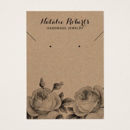 クラフト素朴ジュエリーネックレスフローラ表示 (正面)