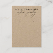 クラフト素朴ジュエリーホルダーイヤリング表示スクリプト 名刺 (正面)