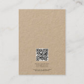 クラフト素朴ジュエリーホルダーイヤリング表示スクリプト 名刺 (裏面)