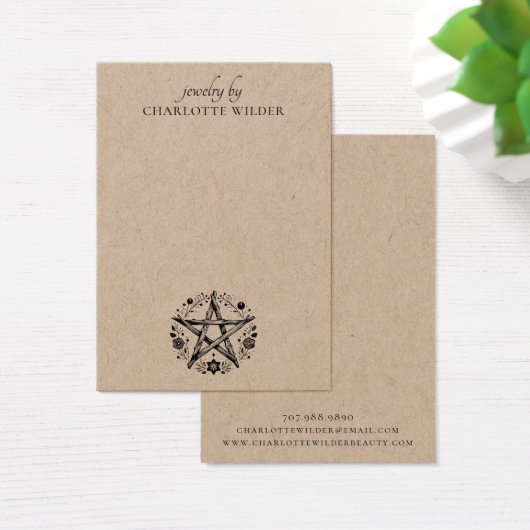 クラフト素朴ジュエリー異教のネックレスディスプレイカード (デスク)