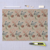 クラフト素朴ジュニパーパインコーンイレックスベリー 薄葉紙 (クラフト)