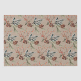 クラフト素朴ジュニパーパインコーンイレックスベリー 薄葉紙