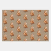 クラフト素朴ジンジャーブレッド ラッピングペーパーシート (正面)