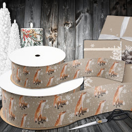 クラフト素朴スエレガントノーウィレッドキツネ グログランリボン