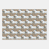 クラフト素朴スエレガントノーウィー白馬 ラッピングペーパーシート (正面3)