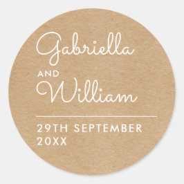 クラフト素朴スクリプエレガントトの好意 ラウンドシール