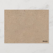 クラフト素朴スクリプトベビー希望カード ポストカード (裏面)