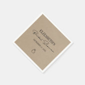 クラフト素朴スクリプモダントブライダルシャワー スタンダードカクテルナプキン (角)