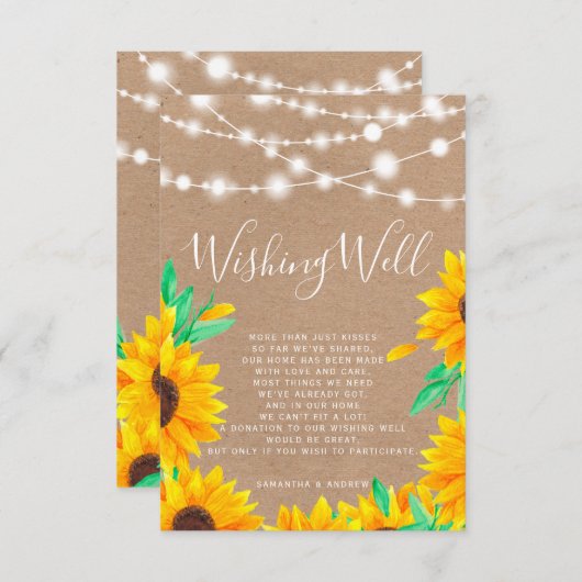 クラフト素朴ストリングは陽花を願う元気に点灯 エンクロージャーカード (正面/裏面)