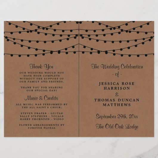 クラフト素朴ストリングライツ結婚コレクション (正面)