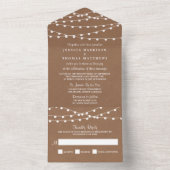 クラフト素朴ストリングライツ結婚コレクション オールインワン招待状 (内側)