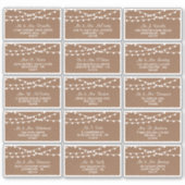 クラフト素朴ストリングライツ結婚コレクション シール (正面)