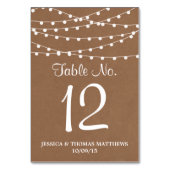 クラフト素朴ストリングライツ結婚コレクション テーブルナンバー (裏面)