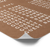 クラフト素朴ストリングライツ結婚コレクション ポスター (角)