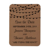 クラフト素朴ストリングライツ結婚コレクション マグネット (縦)