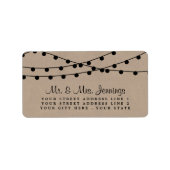 クラフト素朴ストリングライツ結婚コレクション ラベル (正面)