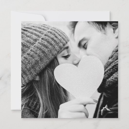 クラフト素朴ストリングライトメイソンの結婚写真 招待状 (裏面)