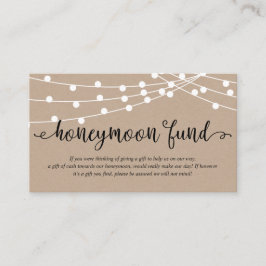 クラフト素朴ストリングラ結婚イト、ハネムーン基金 エンクロージャーカード