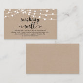 クラフト素朴ストリングラ結婚イト,'s Wishing Well エンクロージャーカード (正面/裏面)