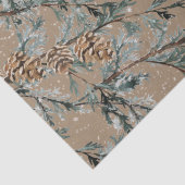 クラフト素朴スノーウィーブルージュニパーブランチ&コーン 薄葉紙 (詳細)