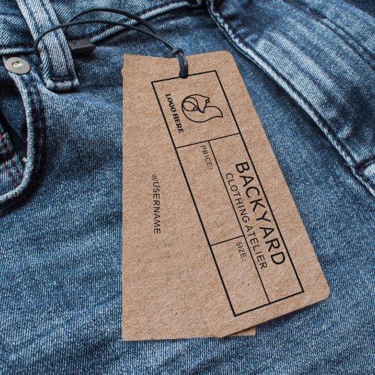 クラフト素朴ソーシャルメディアのアイコン服のつるラベル