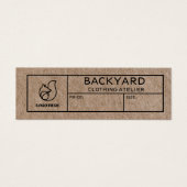 クラフト素朴ソーシャルメディアのアイコン服のつるラベル (正面)