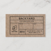 クラフト素朴ソーシャルメディアのアイコン服のつるラベル 名刺 (正面)