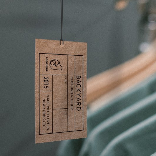 クラフト素朴ソーシャルメディアのアイコン服のつるラベル 名刺