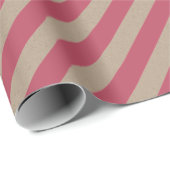 クラフト素朴ダスティレッドワイドストライプ ラッピングペーパー (ロールコーナー)