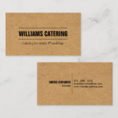 クラフト素朴ダンボールIIベーカリー/ケータリング/シェフ 名刺 (正面/裏面)