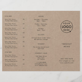 クラフト素朴テイクアウト |レストランのテイクアウェイメニュー