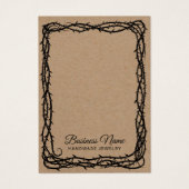 クラフト素朴トーンつる植物ジュエリーイヤリングディスプレイ (正面)