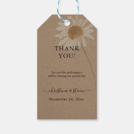 クラフト素朴ドライドフローラありがとう ギフトタグ