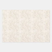 クラフト素朴ニュートラルベージュアイボリーミニマルモダンリスト ラッピングペーパーシート (正面2)