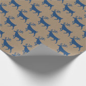 クラフト素朴ネイビーブルースタグトインデア ラッピングペーパー (角)