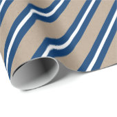 クラフト素朴ネイビーホワイトワイドストライプ ラッピングペーパー (ロールコーナー)