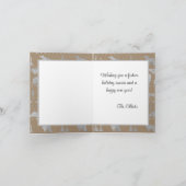 クラフト素朴ノルディックセーター銀冬季動物 シーズンカード (内部)