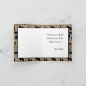 クラフト素朴ノルディックセーター黒い冬の動物 シーズンカード (内部)