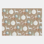 クラフト素朴ハイジコージークリスマスウィンターデコール2 ラッピングペーパーシート (正面3)