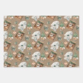 クラフト素朴ハイジコージークリスマスウィンターデコール2 ラッピングペーパーシート (正面)