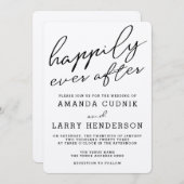 クラフト素朴ハッピーエバーアフター結婚式招待状 招待状 (正面/裏面)
