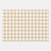 クラフト素朴バッファロープレイドメリークリスマスパターン ラッピングペーパーシート (正面)