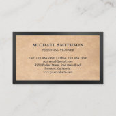 クラフト素朴バーベルフィットネスパーソナルトレーナー 名刺 (裏面)