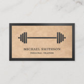 クラフト素朴バーベルフィットネスパーソナルトレーナー 名刺 (正面)