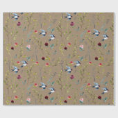 クラフト素朴パープルマーチンズバードウィンターガーデン ラッピングペーパー (フラット)