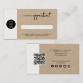 クラフト素朴ビジネスネクストアポイントメントカード 名刺 (正面/裏面)