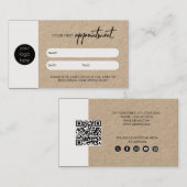 クラフト素朴ビジネスネクストアポイントメントカード 名刺 (正面/裏面)